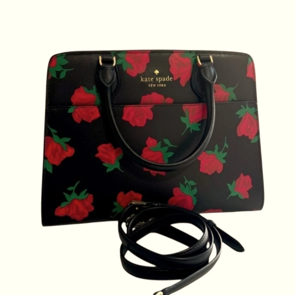Kate Spade Madison Rose Toss Printed Medium Satchel